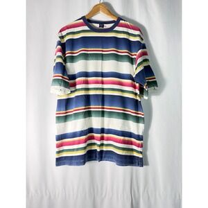 VTG Lands End Mens Regular Striped T Shirt Size L Cotton Multicolor